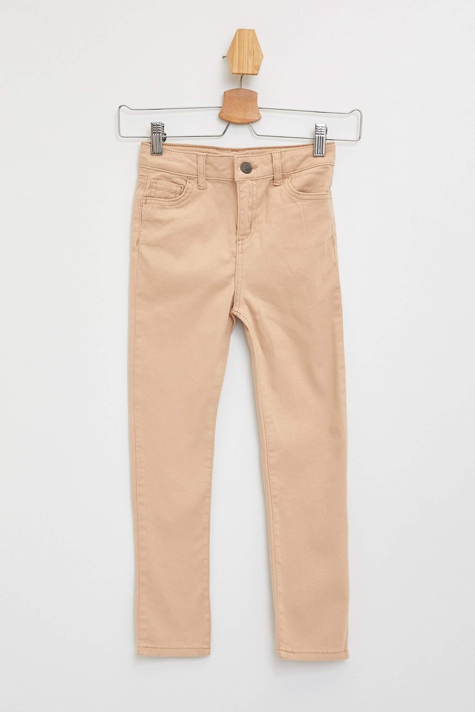 بنطلون منسوج سليم فيت - بيج 