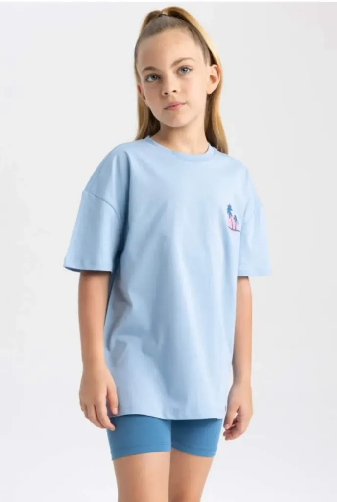 [B0432A8BE316]  تي شيرت اوفر سيز بناتي							 ​ (7 - 8 year)