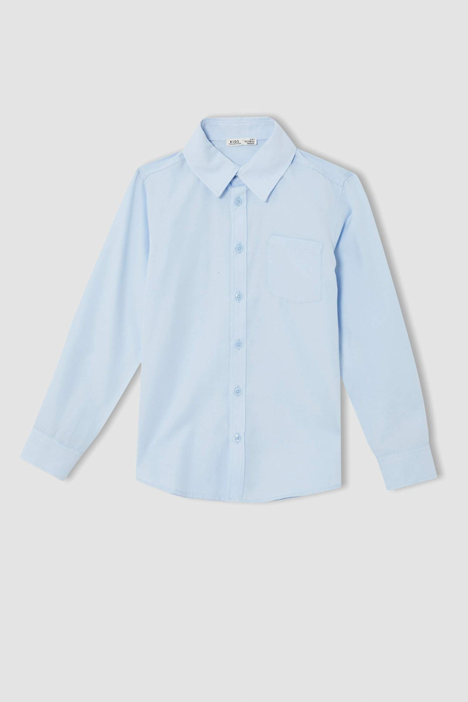 [W3598A6BE343] قميص اولادي قطن كم طويل (11 - 12 year)