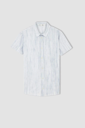 [Y4203A6ER105] قميص بوبلين اولادي   (9 - 10 year)