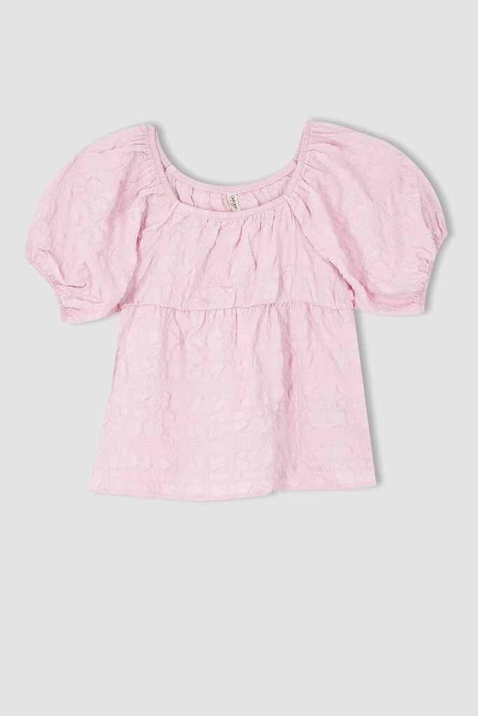 [X7622A6PN441] بلوزة بناتي قطن  (7 - 8 year)