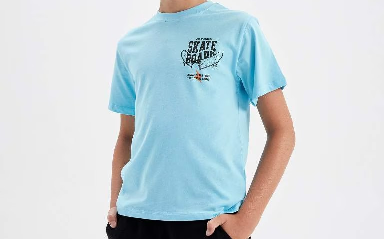 تي شيرت اولادي نص كم مطبوع *