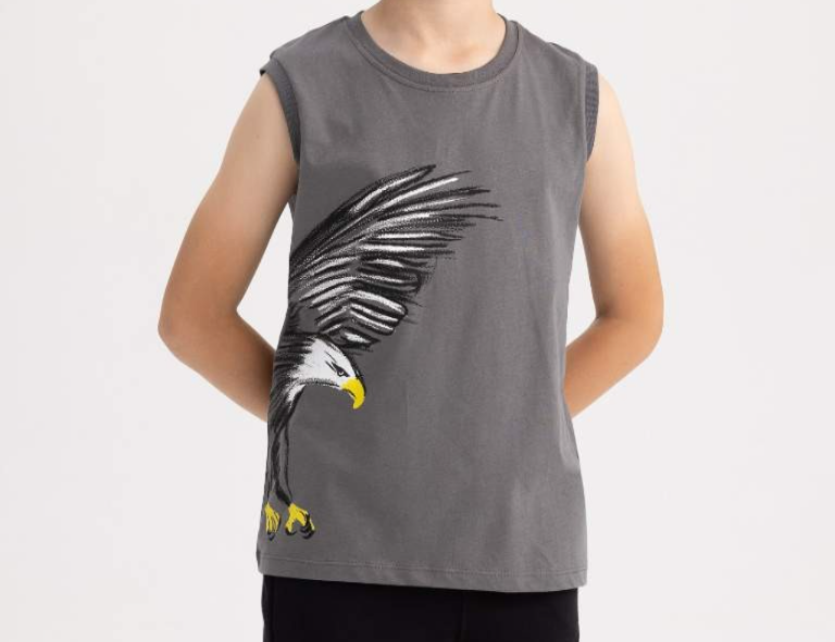 [A9493A8AR215] تي شيرت كت برقبة مستديرة (8 - 9 year)