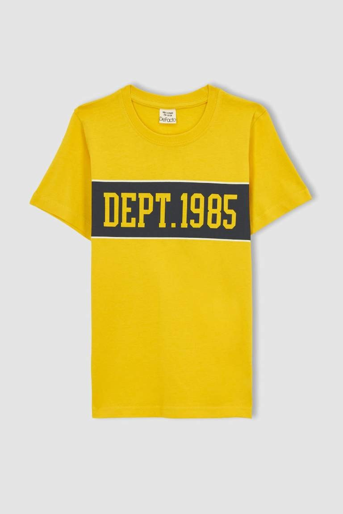 [Z8003A6YL201] تي شيرت نص كم مطبوع (6 - 7 year)