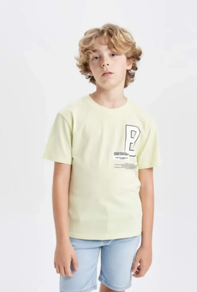 [d0426a8gn1158] تي شيرت اولادي مطبوع (11 - 12 year)