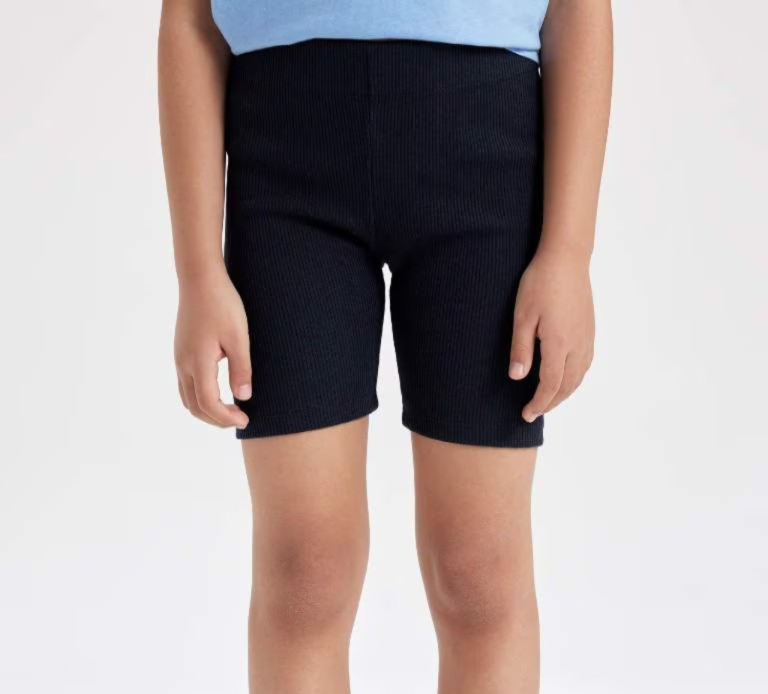 [C6570A8NV251] ليجن بناتي قصير مضلع  (7 - 8 year)