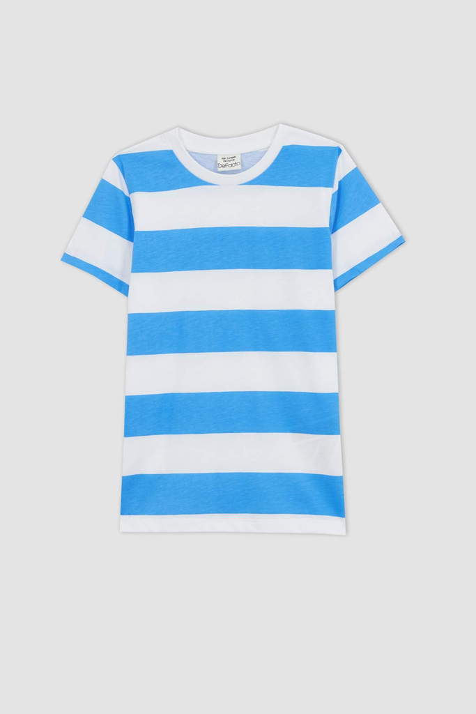 [Z2867A6BE339] تي شيرت اولادي مقلم  (10 - 11 year)