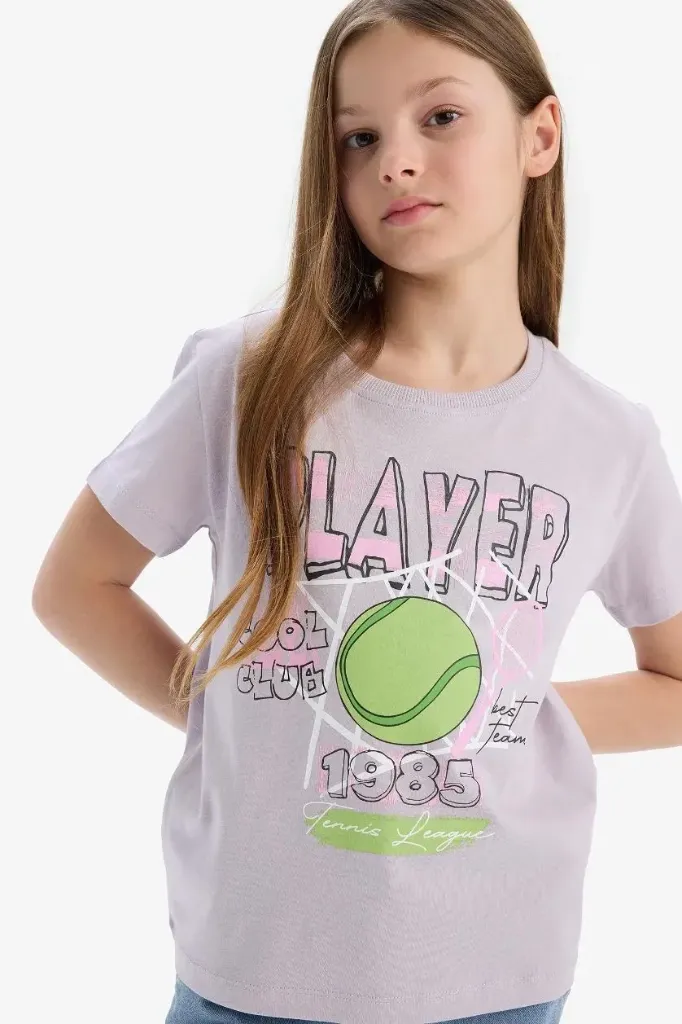 تي شيرت بناتي نص كم