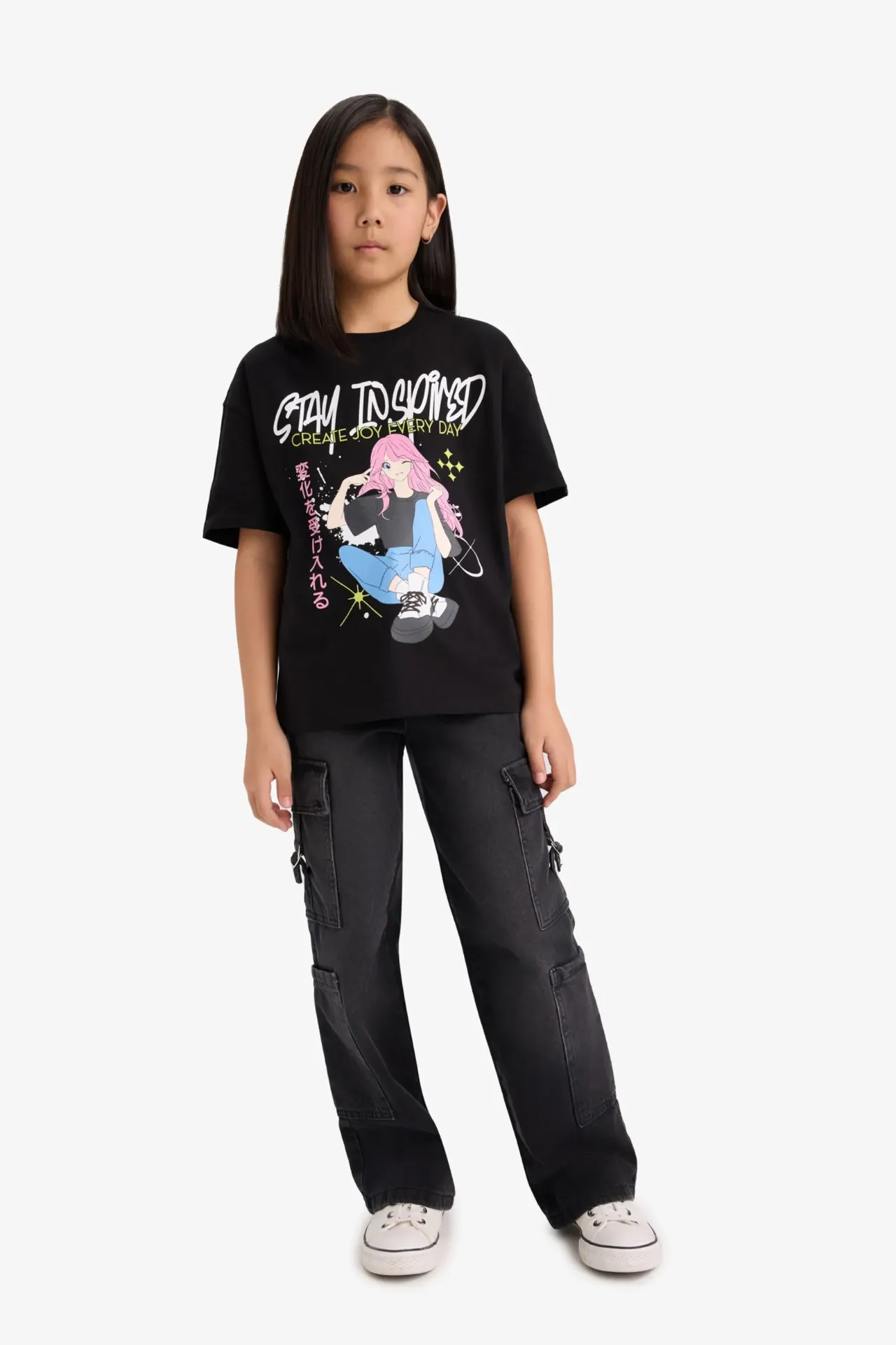 تيشيرت نص كم بناتي اوفر سايز