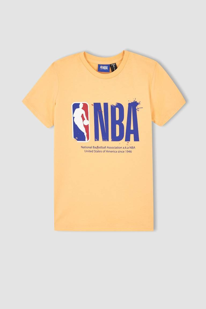 [X6894A6OG301] تي شيرت اولادي نص كم  NBA  (8 - 9 year)