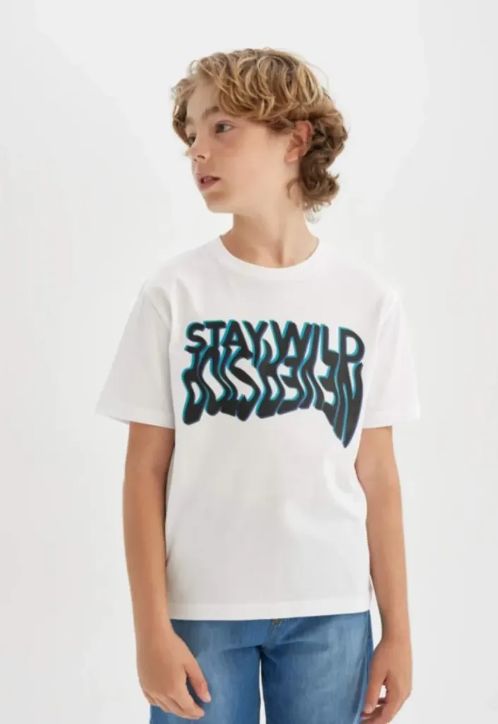 [D0442A8WT34] تي شيرت اولادي مطبوع (5 - 6 year)
