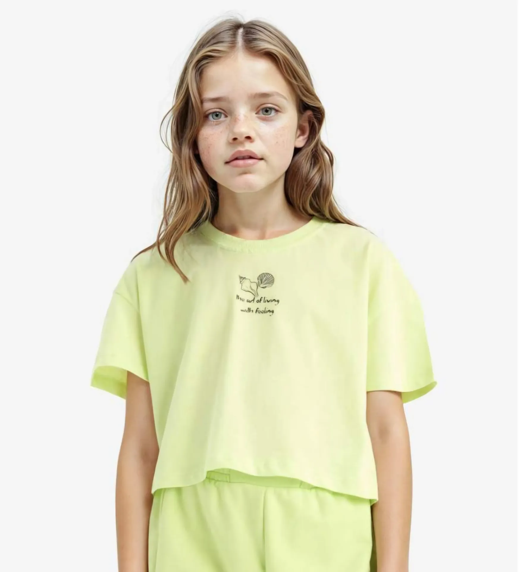 تي شيرت بطباعة من الخلف 