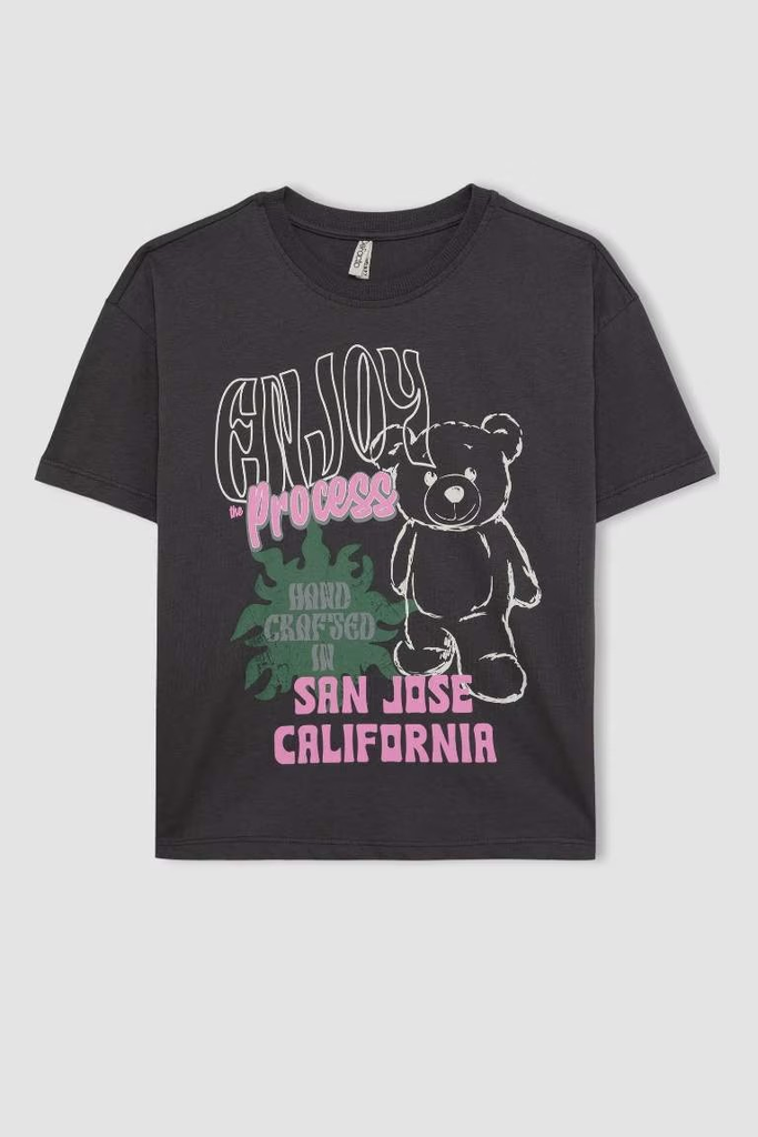 [B5125A8AR148] تيشيرت بناتي نص كم  (5 - 6 year)