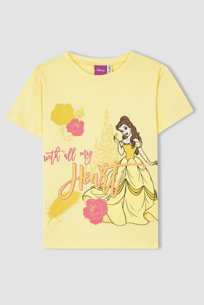 [Y6615A6YL296] تي شيرت بناتي نص كم من ديزني (5 - 6 year)