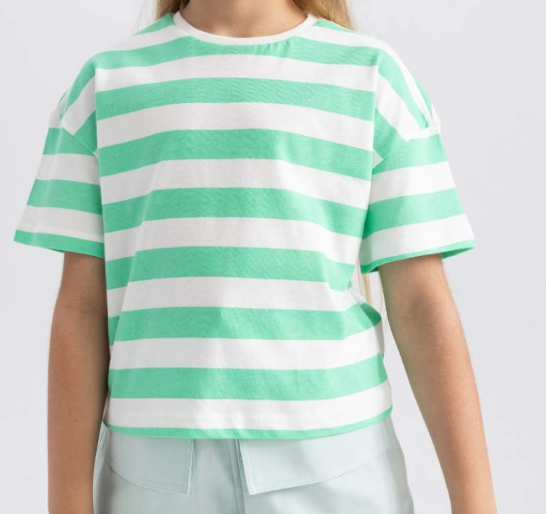 [B0858A8GN1204] تي شيرت كروب بناتي نص كم  (5 - 6 year)
