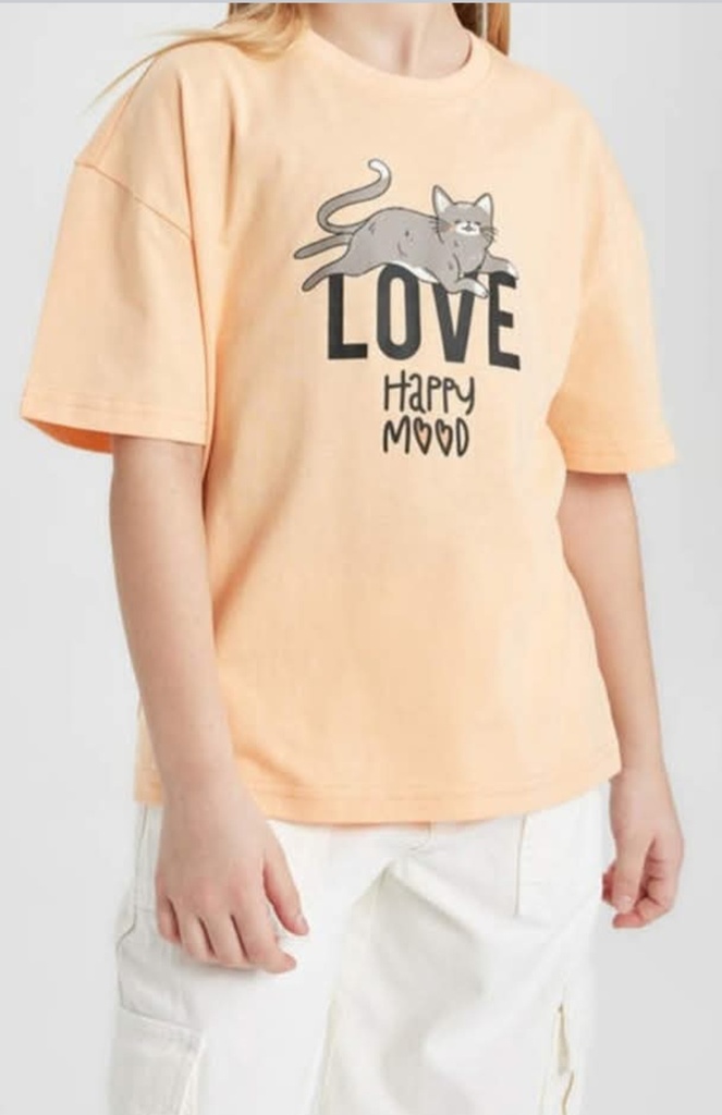 [b5127a8og295] تي شيرت بناتي مطبوع (8 - 9 year)