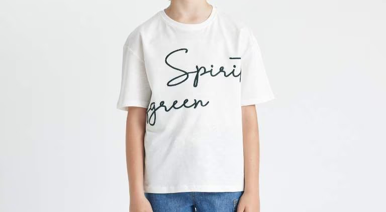 تي شيرت اوفر سايز اولادي مطرز  