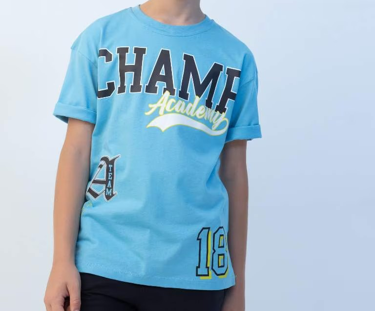 [C3899A8BE271] تي شيرت اوفر سايز اولادي مطبوع   (7 - 8 year)