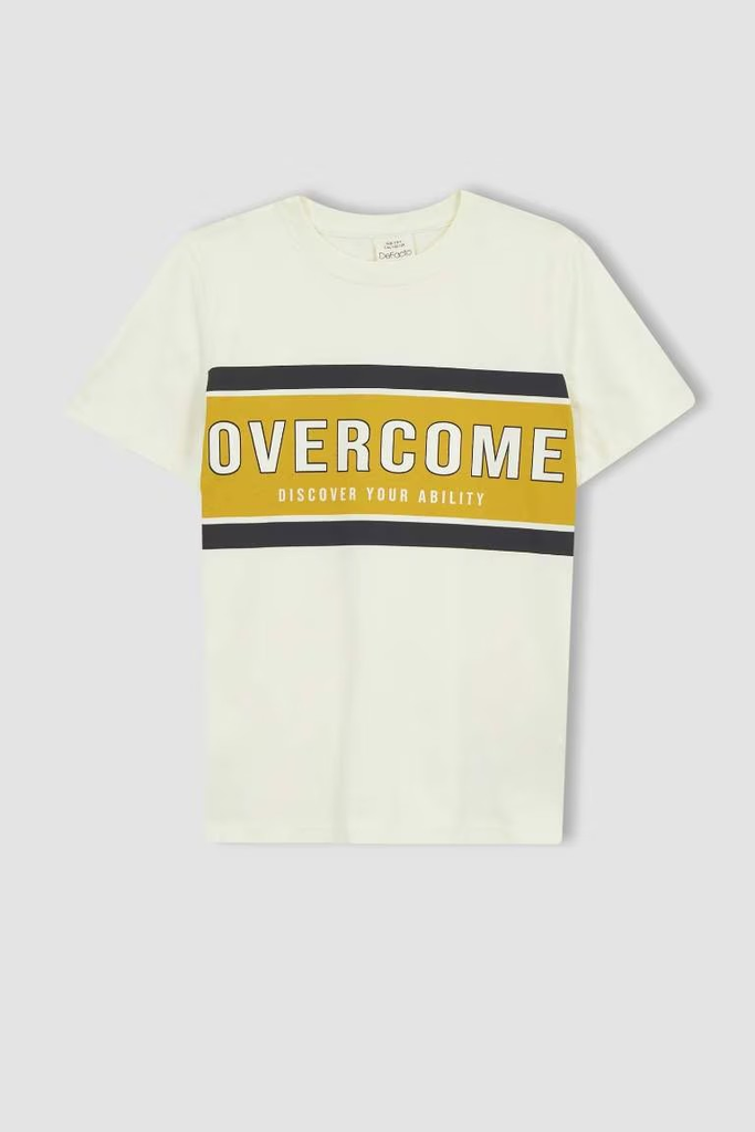 [Z3066A6ER100] تي شيرت نص كم مطبوع  (5 - 6 year)