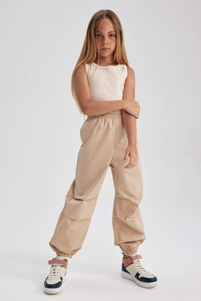 بنطلون قطن بناتي باراشوت