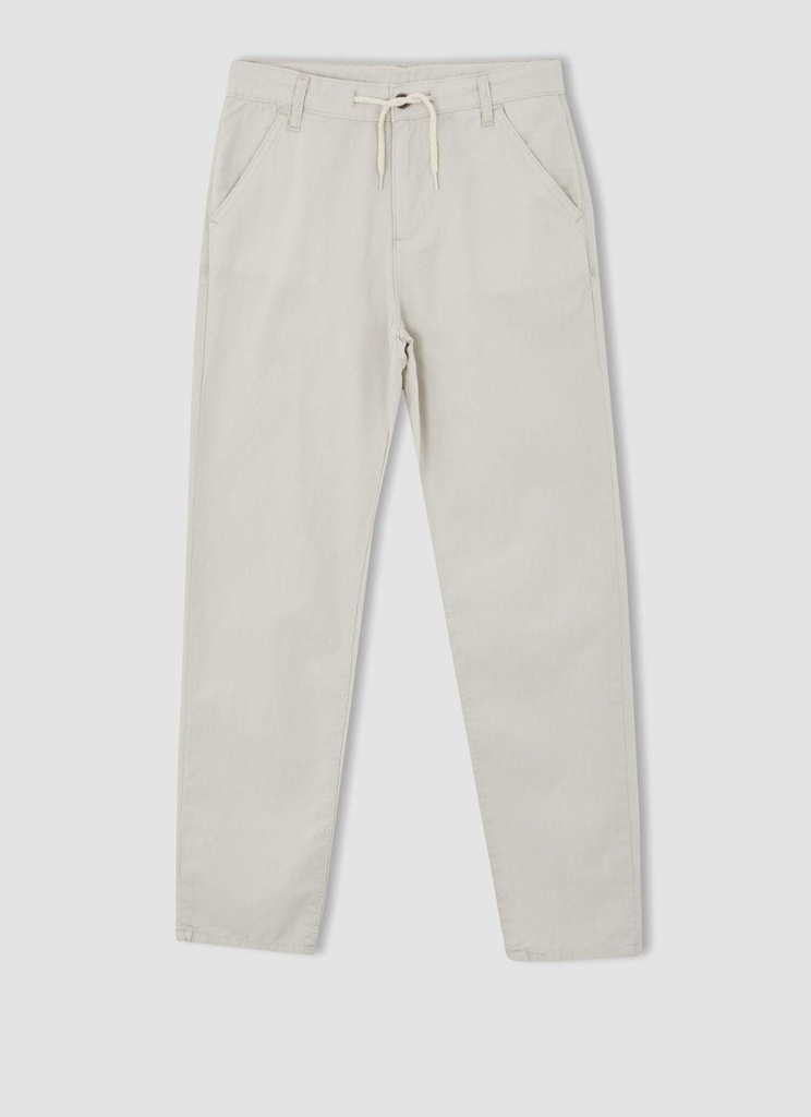 [X7514A6GR294] بنطلون تشينو ولادي من الكتان  (10 - 11 year)