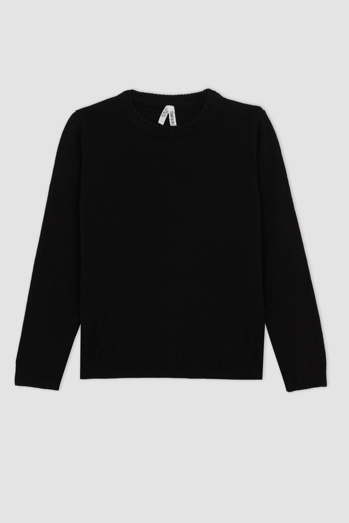 [N8505A6BK27] بلوفر بناتي اسود (6 - 7 year)