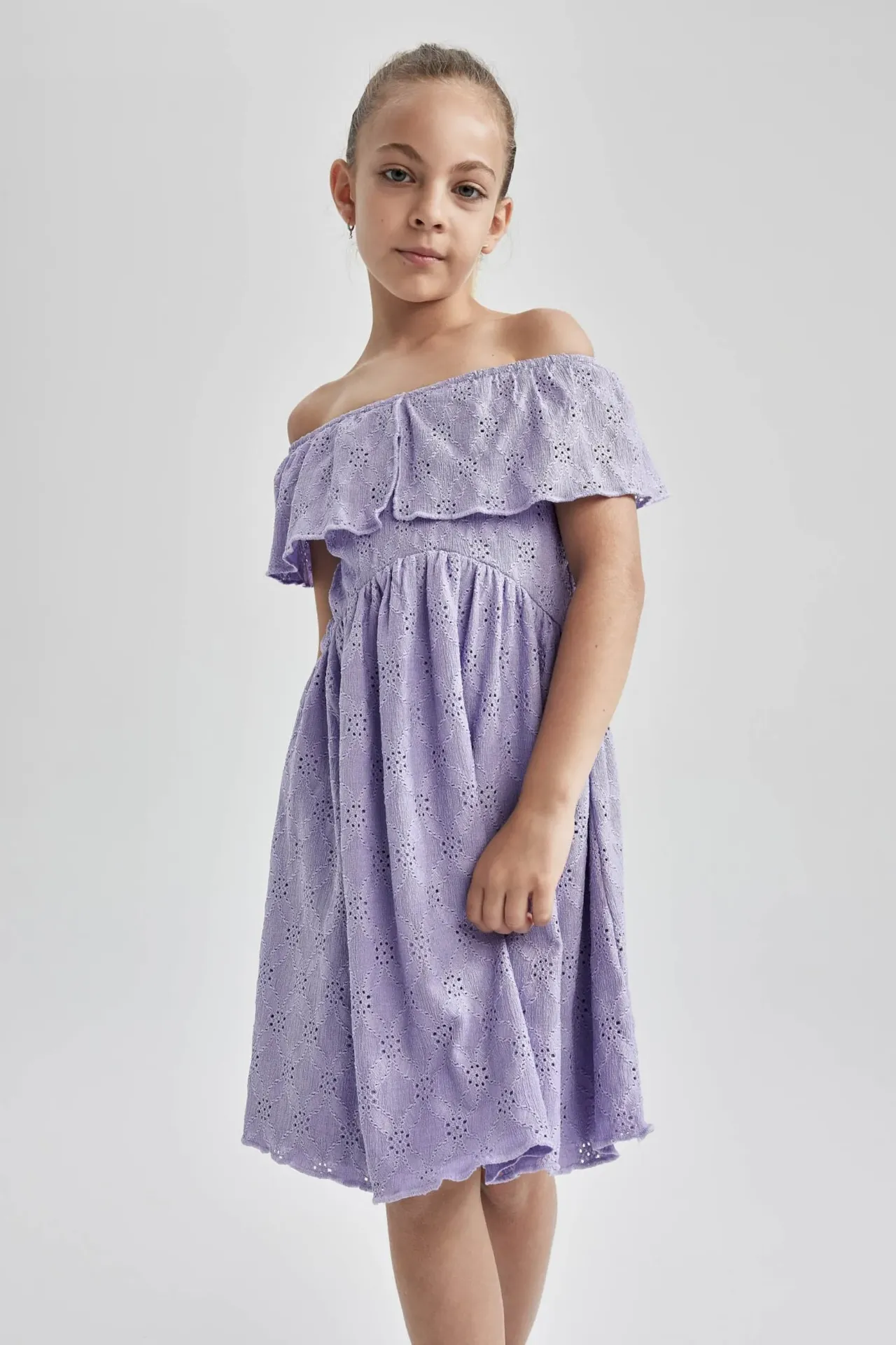 [x6985a6pr263] فستان بناتي  (6 - 7 year)