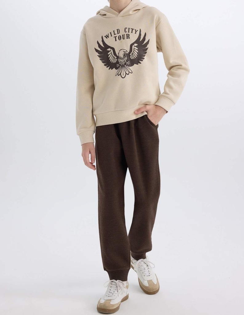 [E1931A8BG74] طقم اولادي تقيل سويت شيرت وسويت بانتس - قطعتين (9 - 10 year)