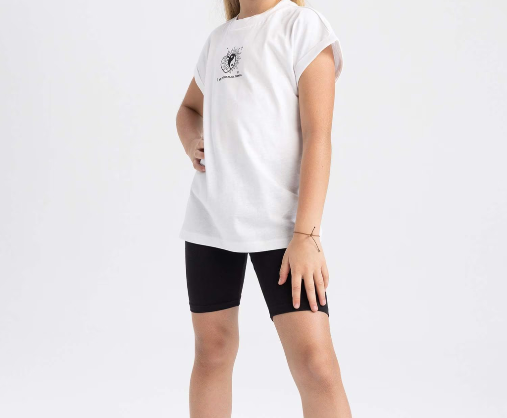 [A2906A8WT80] طقم بناتي برقبة مستديرة - قطعتين (5 - 6 year)