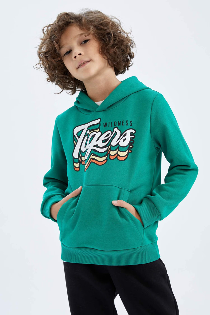 [Y6113A6GN252] سويت شيرت مبطن اولادي (6 - 7 year)