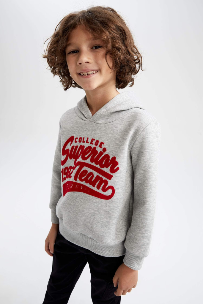 [S2371A6GR210] سويت شيرت مبطن اولادي (5 - 6 year)