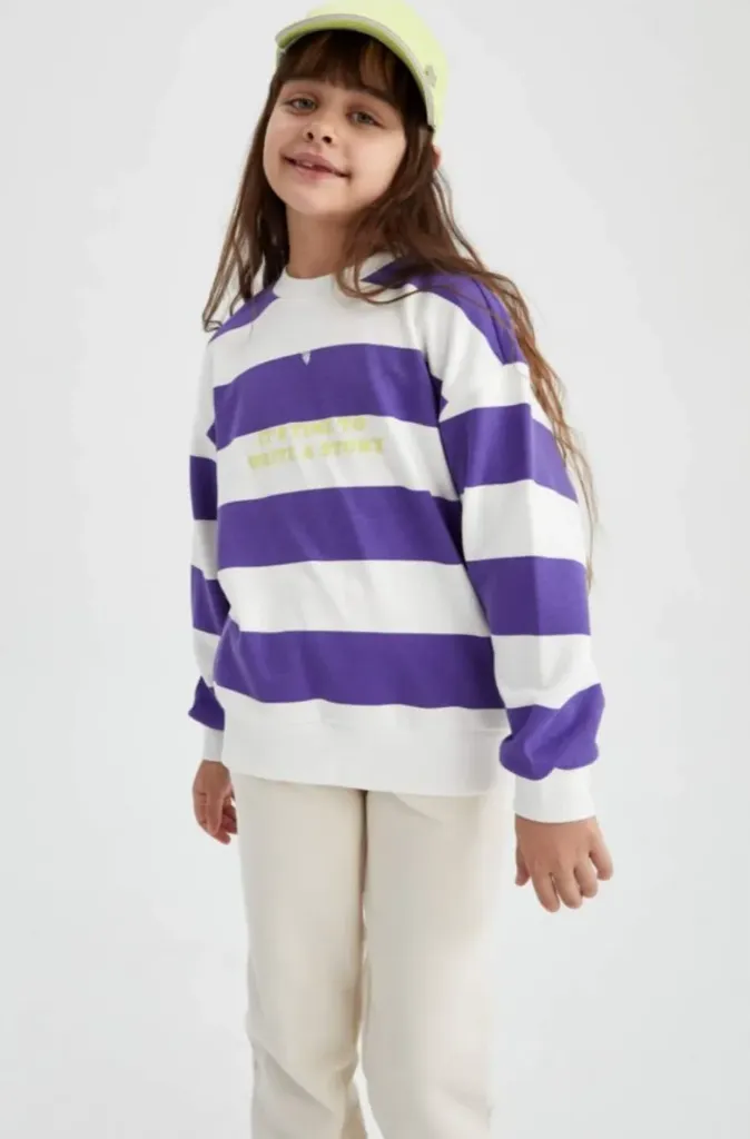 [Y3789A6PR269] سويت شيرت بناتي (7 - 8 year)