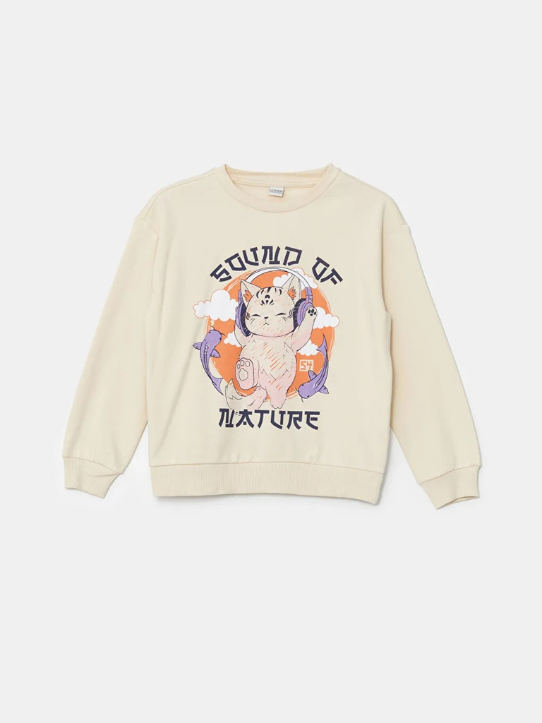 [W4DE52Z4-FSQ] سويت شيرت مبطن بناتي (6 - 7 year)