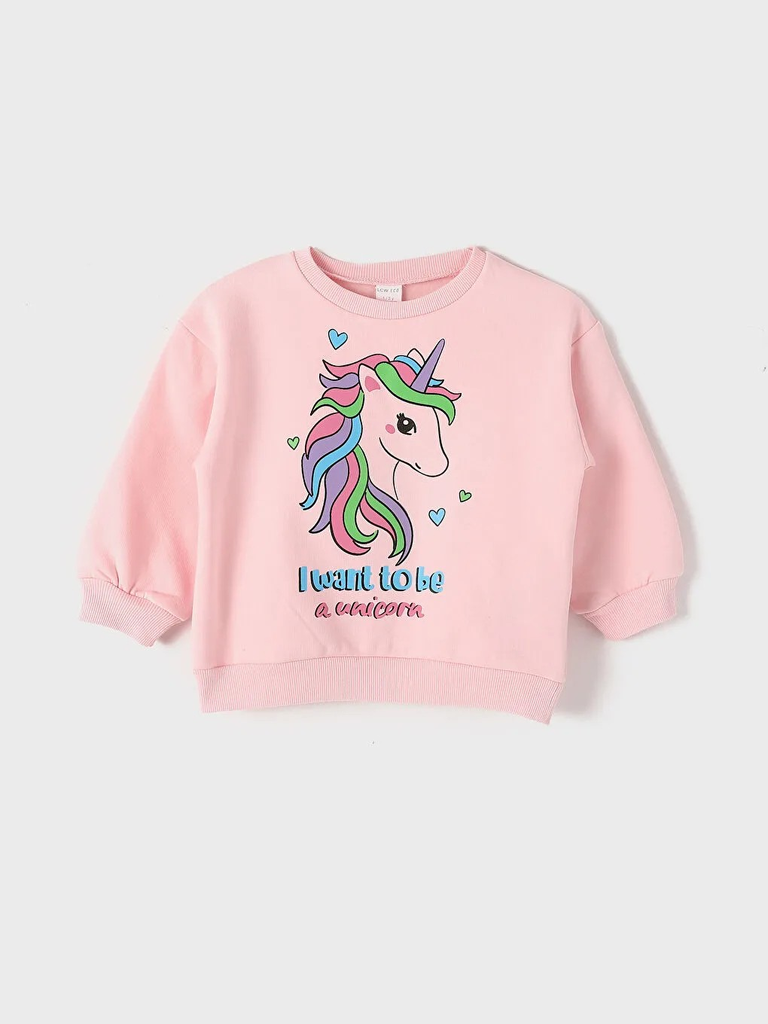 [S5CD15Z1-FUG] سويت شيرت بناتي مطبوع  (4 - 5 year)